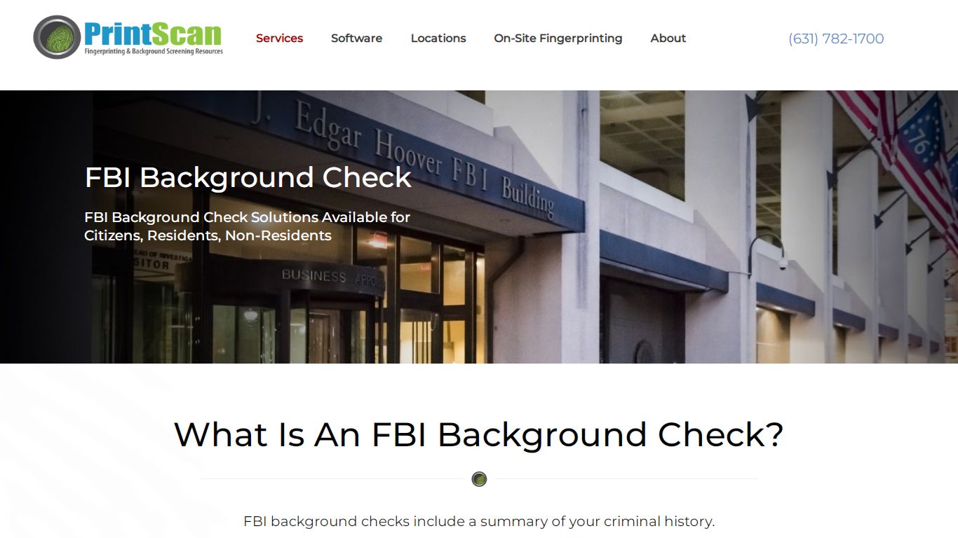 FBI Background Check Services | FBI Apostille Services | PrintScan